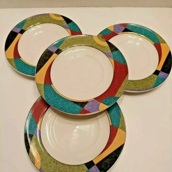 Studio Nova Impulse 6.5" Saucers, Set Of Four Small Plates (4) Y 2262 - Picture 4 of 9